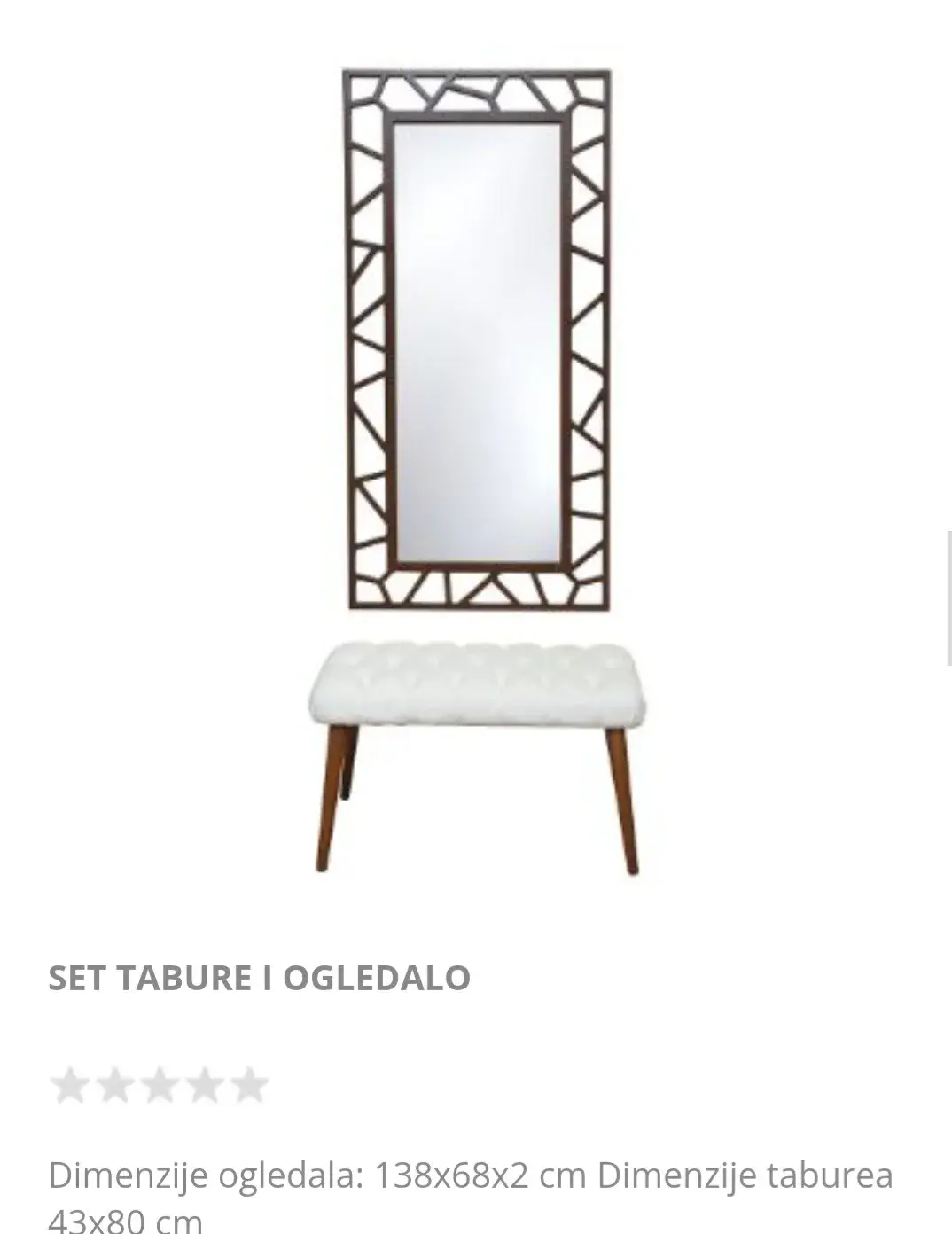 Set tabure i ogledalo 
