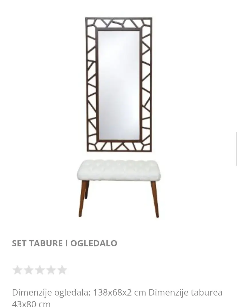 Set tabure i ogledalo