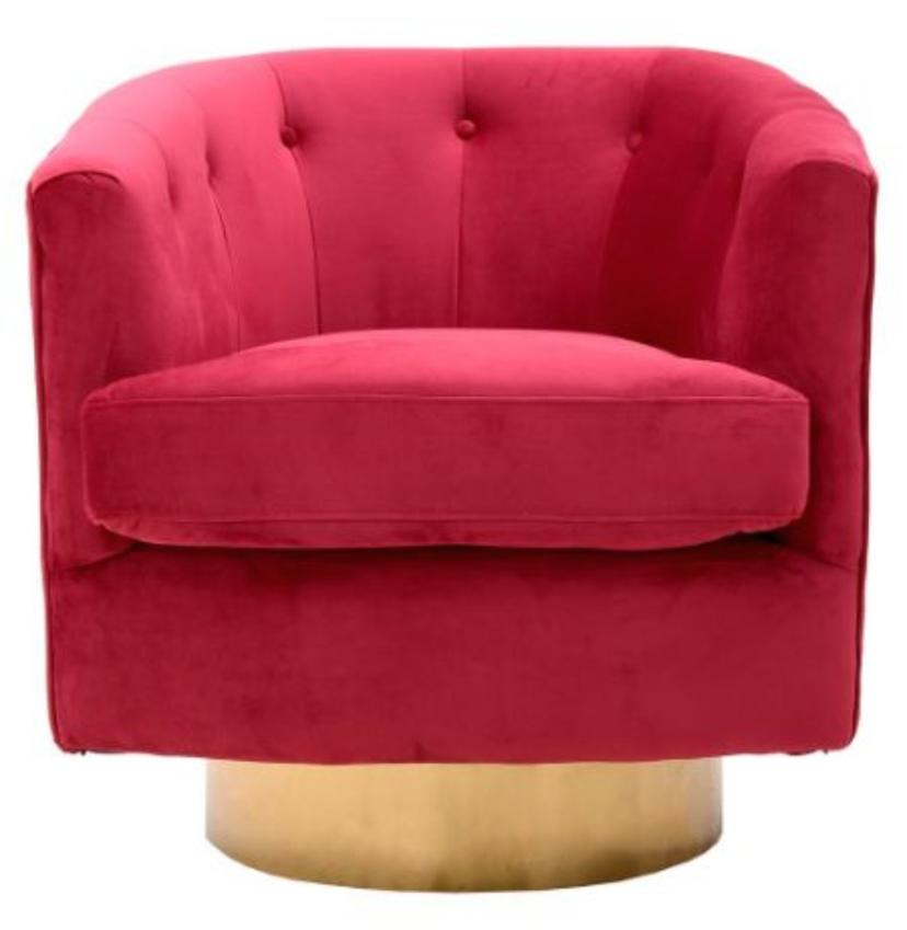 Fotelja crvena / zlatna