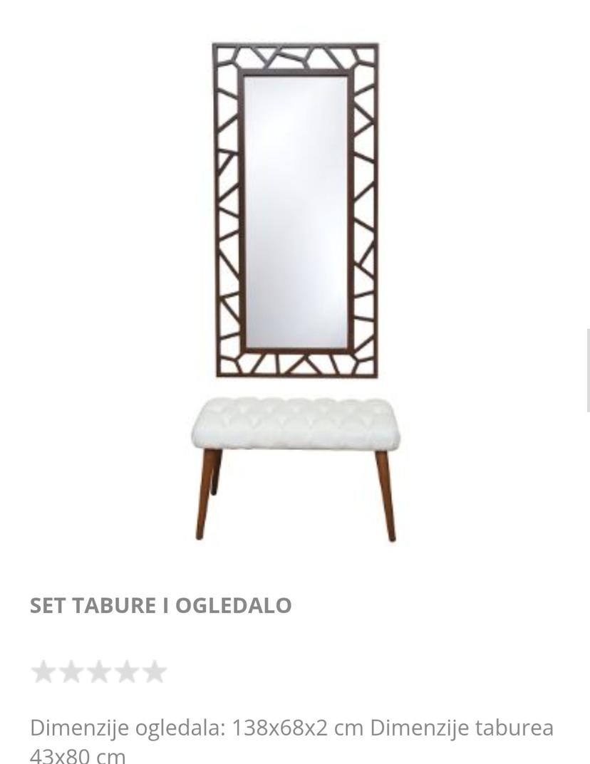 Set tabure i ogledalo